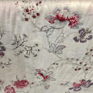 Acquitaine Kylane Red Floral 100 Percent Linen Shop Zimmans Fabrics