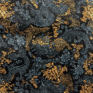 Robert Allen Amapura Admiral 100% Cotton Gold Blue Dragon Shop Zimman's Fabric