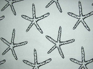 Starfish Indigo Reversible Cotton Poly Blend Nautical Navy Blue Indigo Cream Upholstery Weight Shop Zimman's Fabric