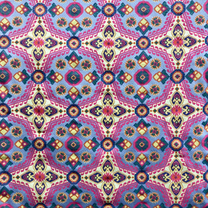 Cattrial Electric Turkish Yellow Purple Pink Geometric Cotton Blend Shop Zimman's Fabric