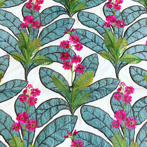 Hilo Fuschia by Hamilton Fabric Blue Fuschia Pink Floral Embroidery Shop Zimman's Fabric