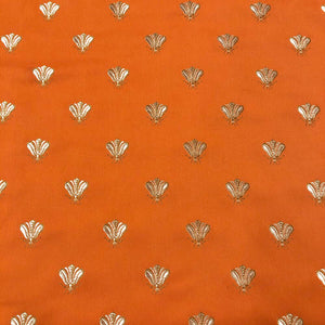 Napoleonic Bee Orange Cotton Rayon Blend Orange Gold Embroidery Shop Zimman's Fabric