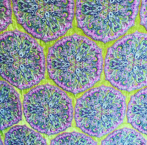 Turkish Delight Cotton Blend Green Purple Chartreuse Upholstery Weight Shop Zimman's Fabric