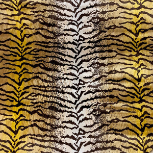 Le Tigre Cotton Velvet Gold Animal Print Shop Zimman's Fabric