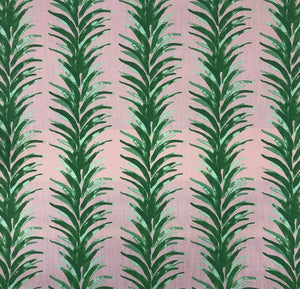 Palm Kelly Floral Drapery Weight Cotton/Linen Digital Print Green Pink Shop Zimman's Fabric