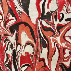 Regal Red Swirl 100% Cotton Red Orange Black Cream Upholstery Weight Shop Zimman's Fabric