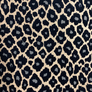 Simba Navy Cotton/Poly Cut Velvet  Animal Print Blue Navy Shop Zimman's Fabric