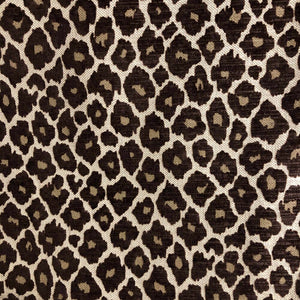 Simba Walnut Cotton/Poly Cut Velvet Animal Print Neutral Brown Shop Zimman's Fabric