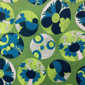 Succulent Green 100% Cotton Blue Green Floral Geometric Drapery Weight Shop Zimman's Fabric